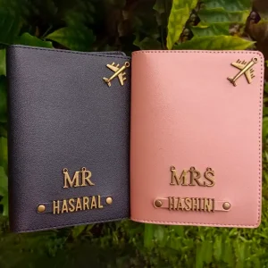 MR & MRS Passport Cover Box Pink Color Olock Products