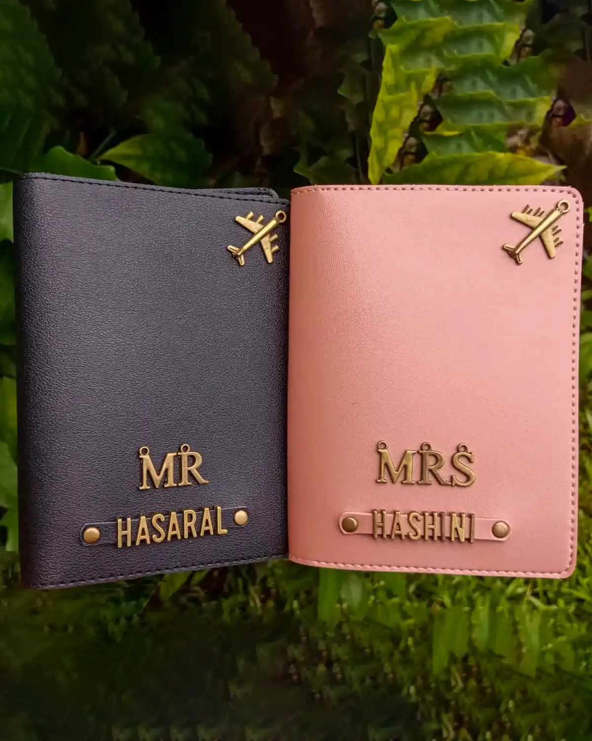MR & MRS Passport Cover Box Pink Color Olock Products