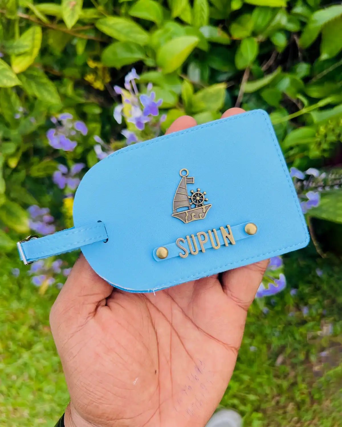 Personalized Luggage Tags Light Blue Color Olock Products