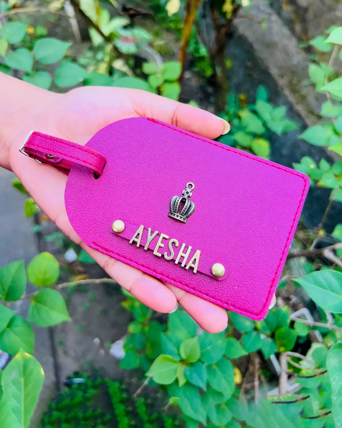 Personalized Luggage Tags Maroon Color Olock Products