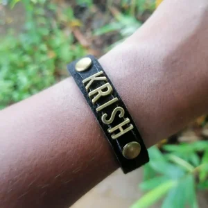 Personalized Men Wrist Band Black Color Olock Products