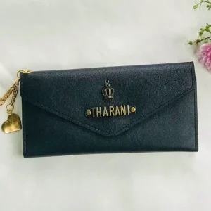 Personalized Personalized Women Wallet Black Color Olock Products